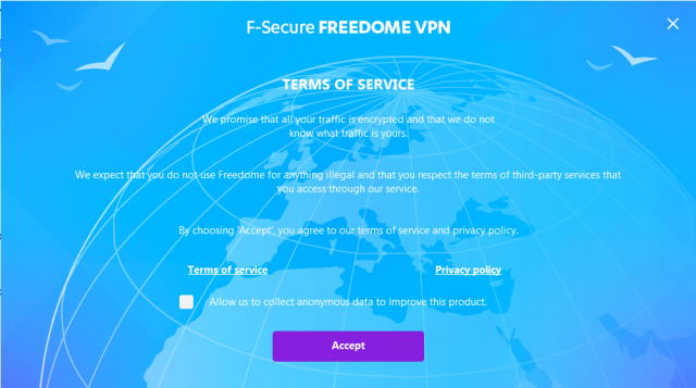 instal the new F-Secure Freedome VPN 2.69.35